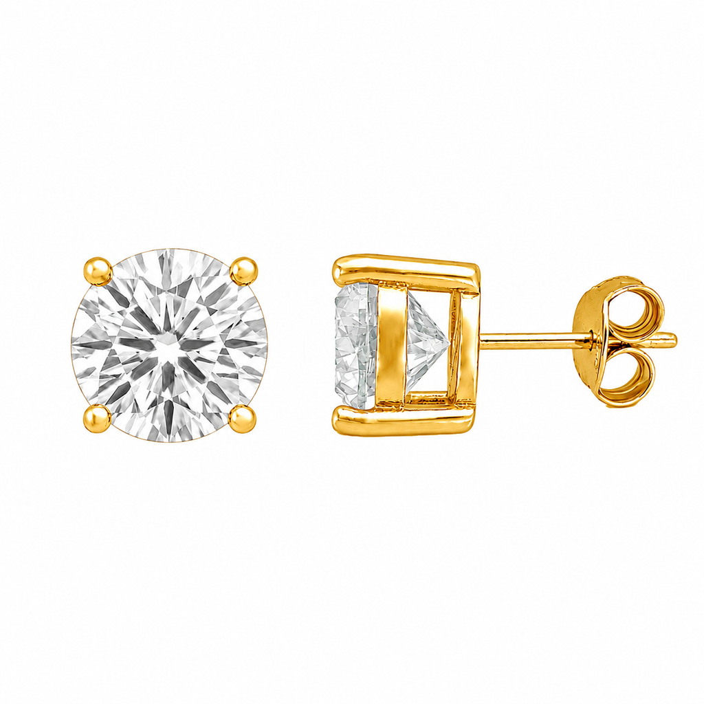 8.5mm Solitaire Earrings