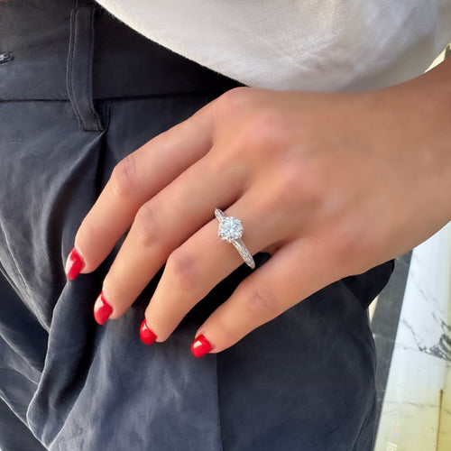 Moissanite Solitaire Design Ring