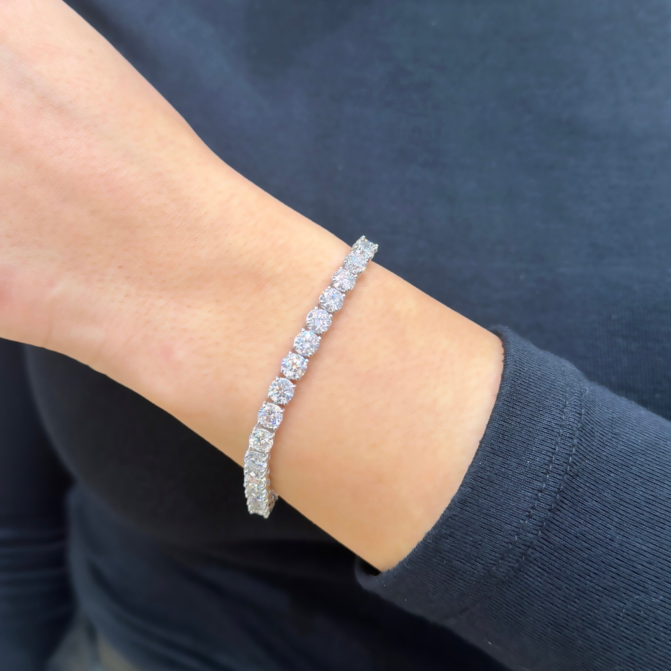 Beş mm Mozanit Suyolu Bileklik