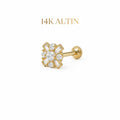 14K Taşlı Tasarım Piercing
