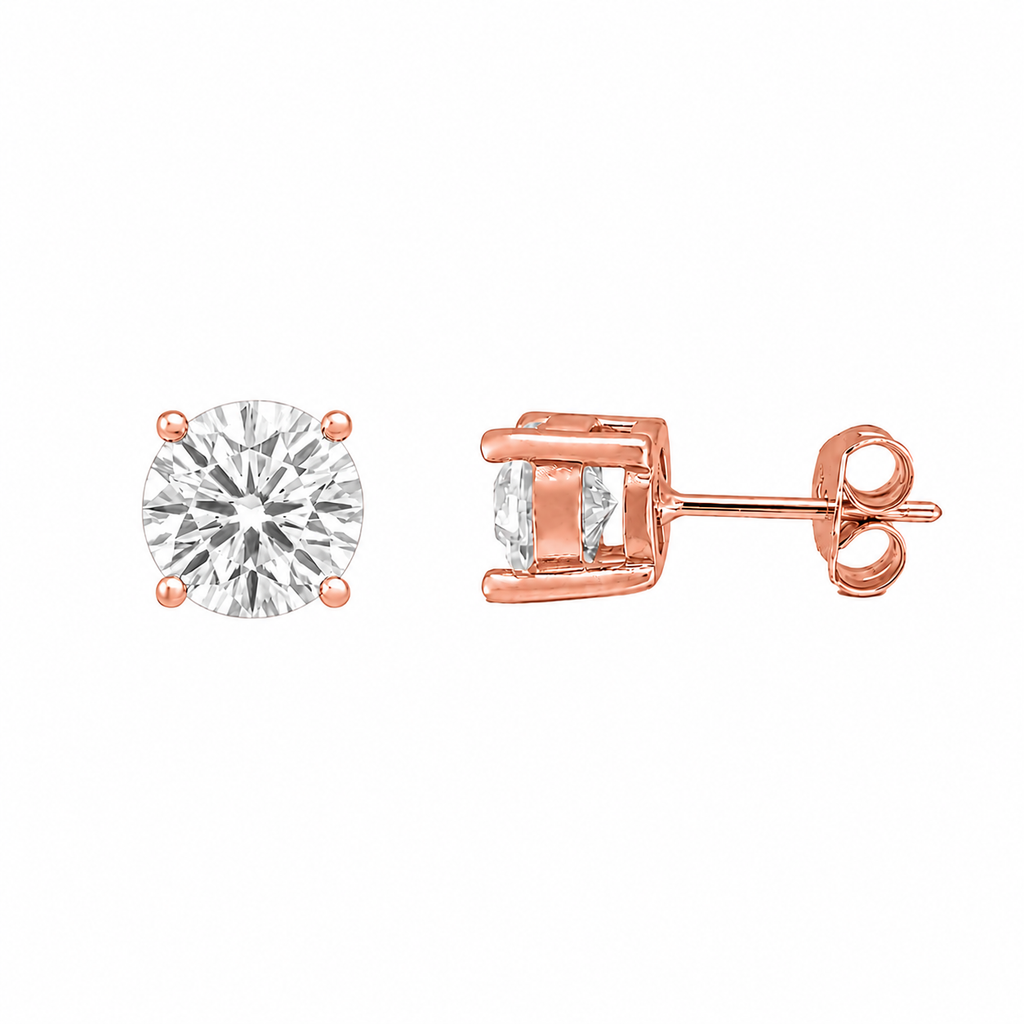 Six mm Solitaire Earring
