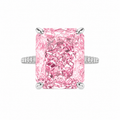 Pembe Ice Cut Taşlı Kare Kesim Yüzük