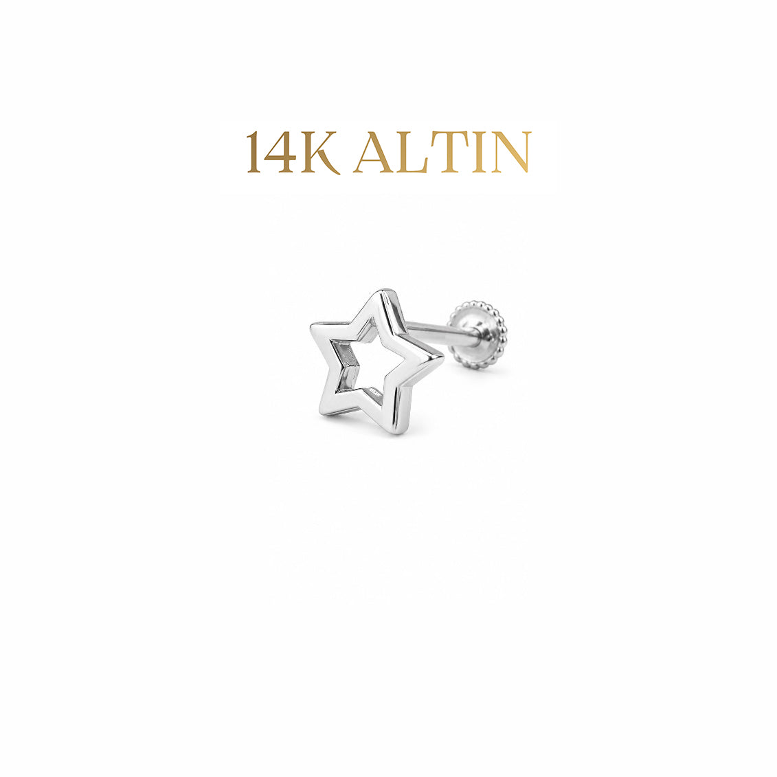 14K Yıldız Piercing