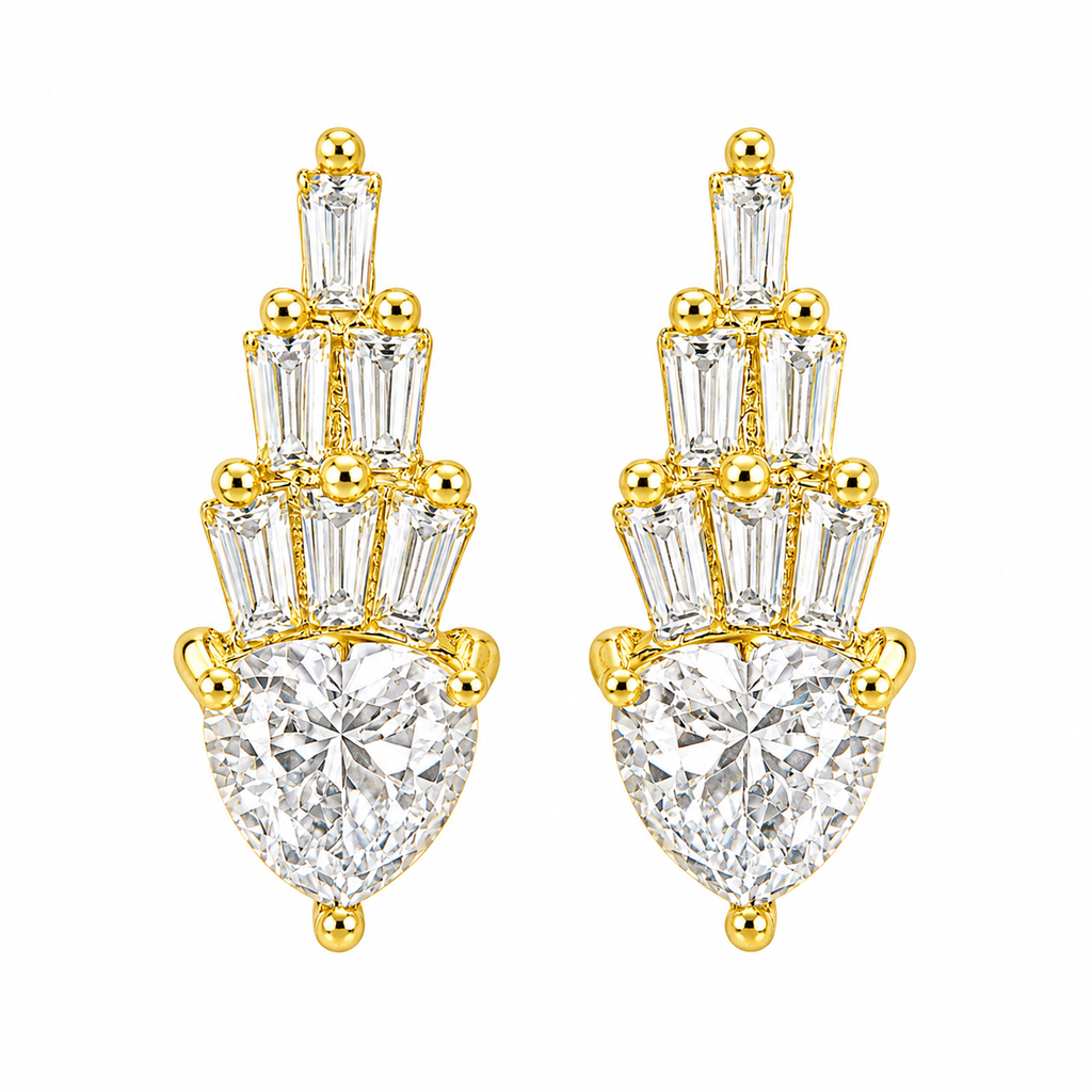 Multi-Baguette Stone Earring