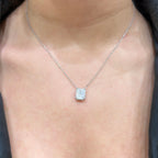 Taşlı Montür Radiant Mozanit Kolye