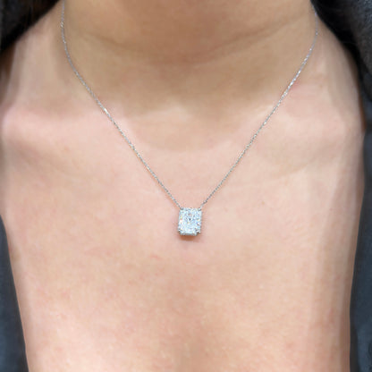 Taşlı Montür Radiant Mozanit Kolye