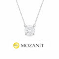 7 mm Mozanit Tektaş Kolye