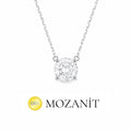 8 mm Mozanit Tektaş Kolye