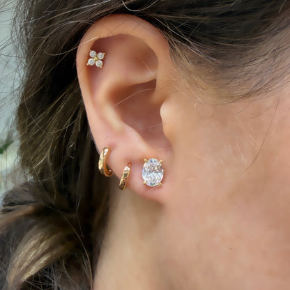 1.25 Karat D-Color Oval Küpe