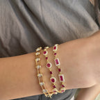 Yuvarlak Renkli Taşlı Mix Bileklik