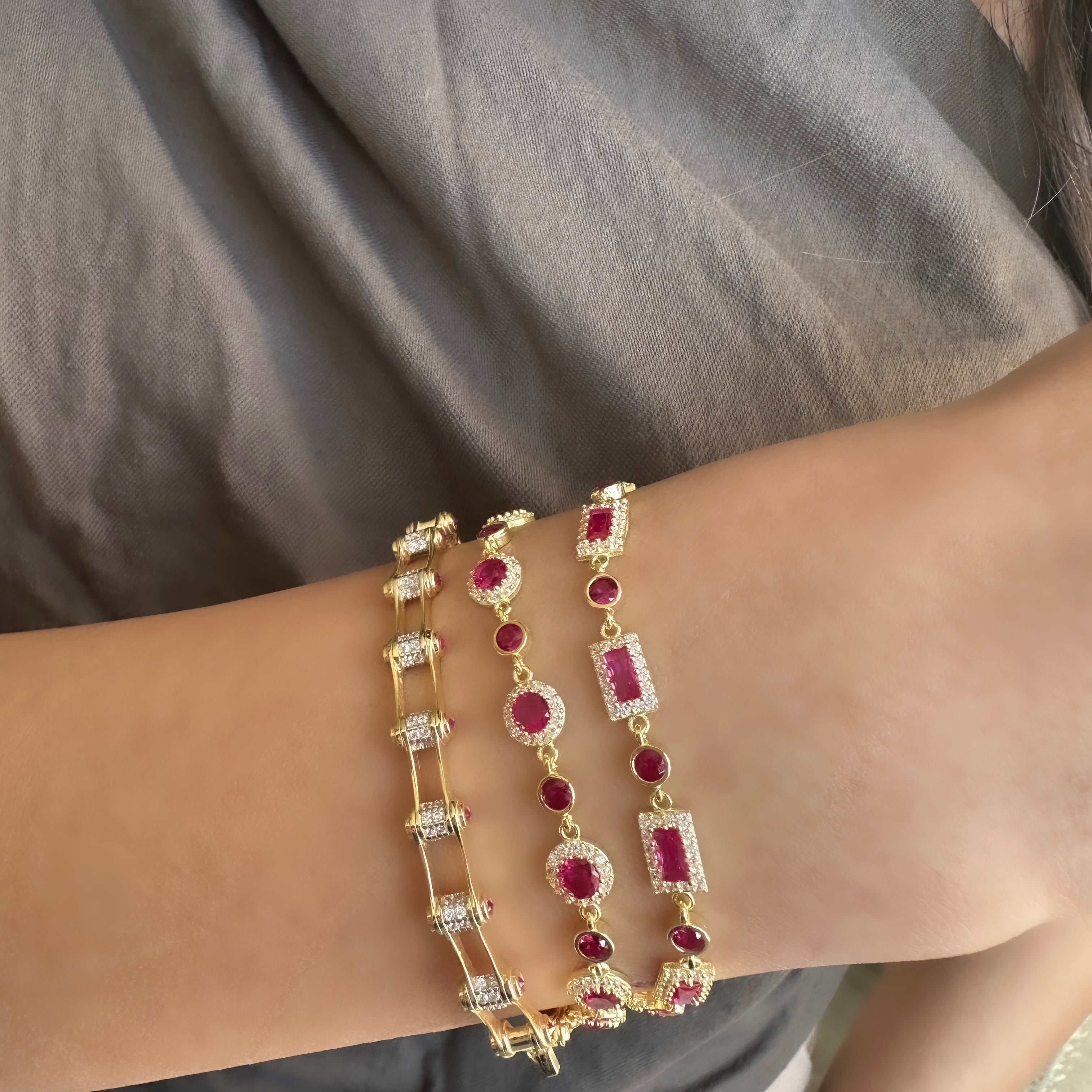 Yuvarlak Renkli Taşlı Mix Bileklik