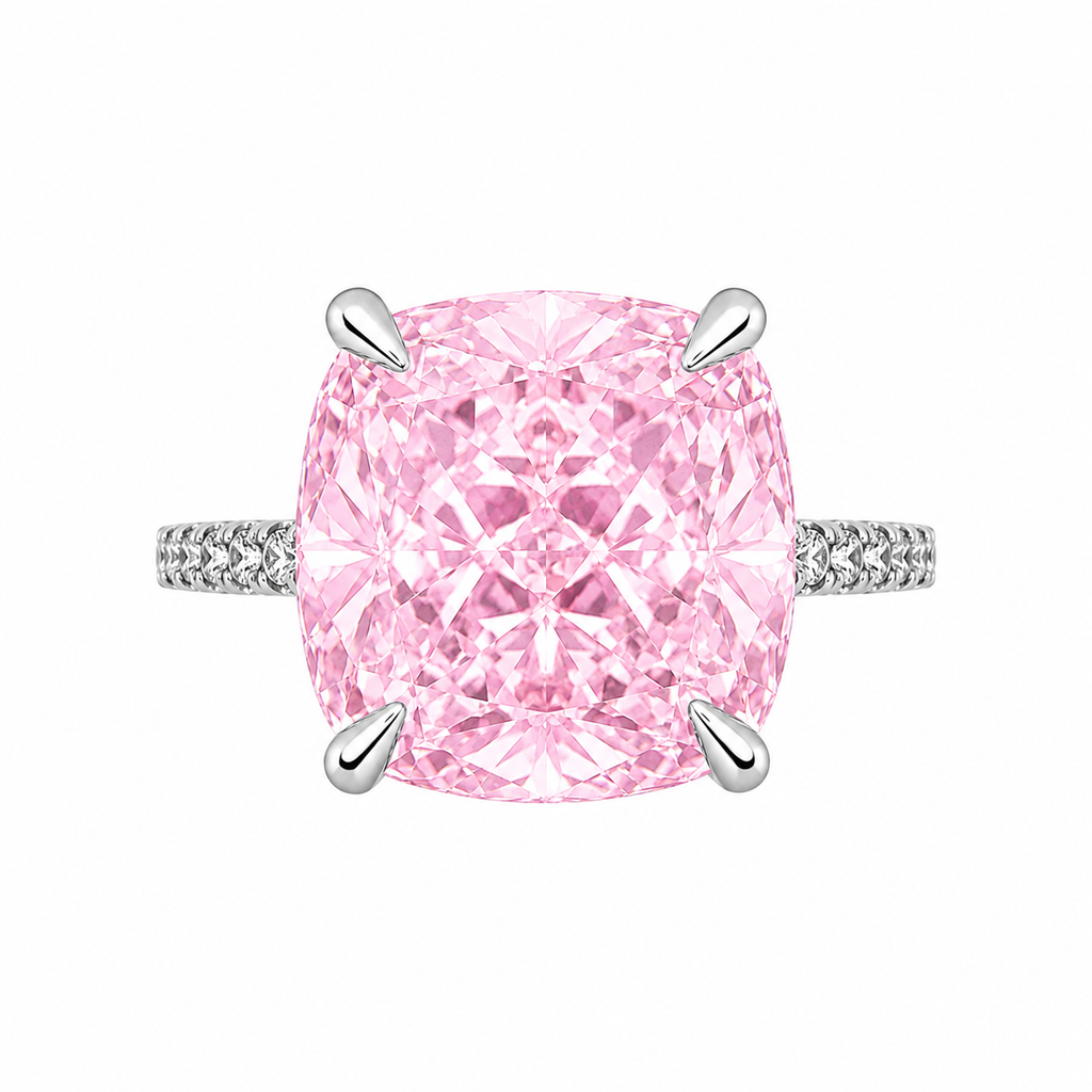 Rosa quadratischer Eisschliff-Ring