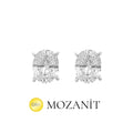 İki Karat Mozanit Oval Küpe