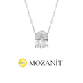 İki Karat Mozanit Oval Kolye