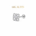 14K Taşlı Tasarım Piercing