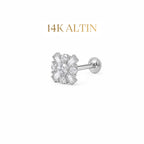 14K Taşlı Tasarım Piercing