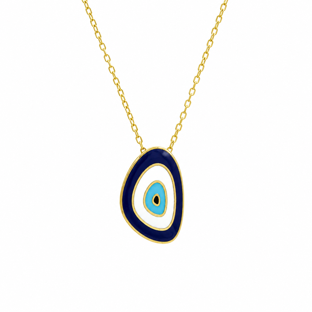 Enamel Evil Eye Necklace
