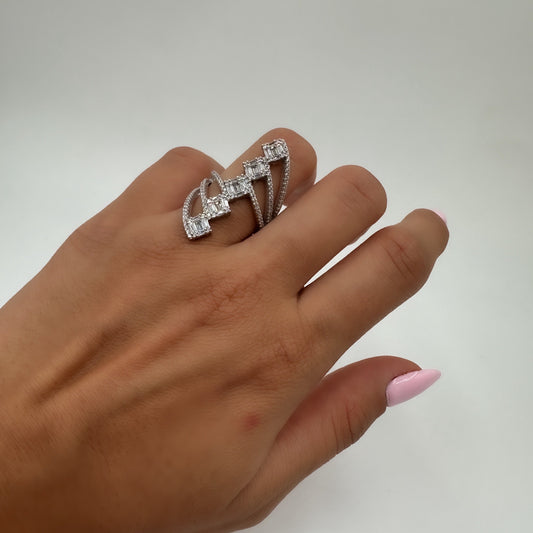 Baguette five stone design model ring