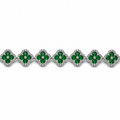 Grünes Kleeblattarmband mit Steinen