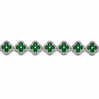 Grünes Kleeblattarmband mit Steinen