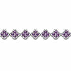 Armband mit violetter Klee-Stein