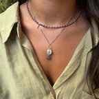 Turkuaz Taşlı Tasarım Kolye