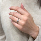 Bir Karat Mozanit Oval Yüzük