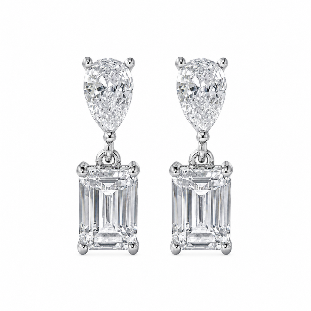 Baguette Stone Drop Earrings