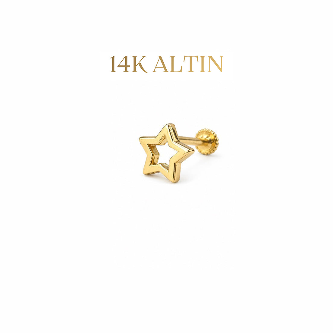 14K Yıldız Piercing