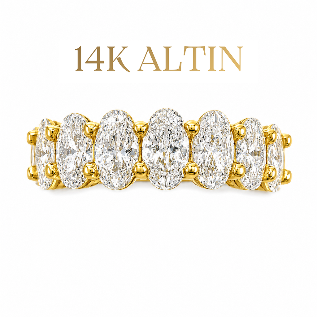 14K Oval Tamtur Yüzük