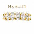 14K Oval Tamtur Yüzük