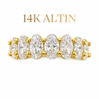 14K Oval Tamtur Yüzük
