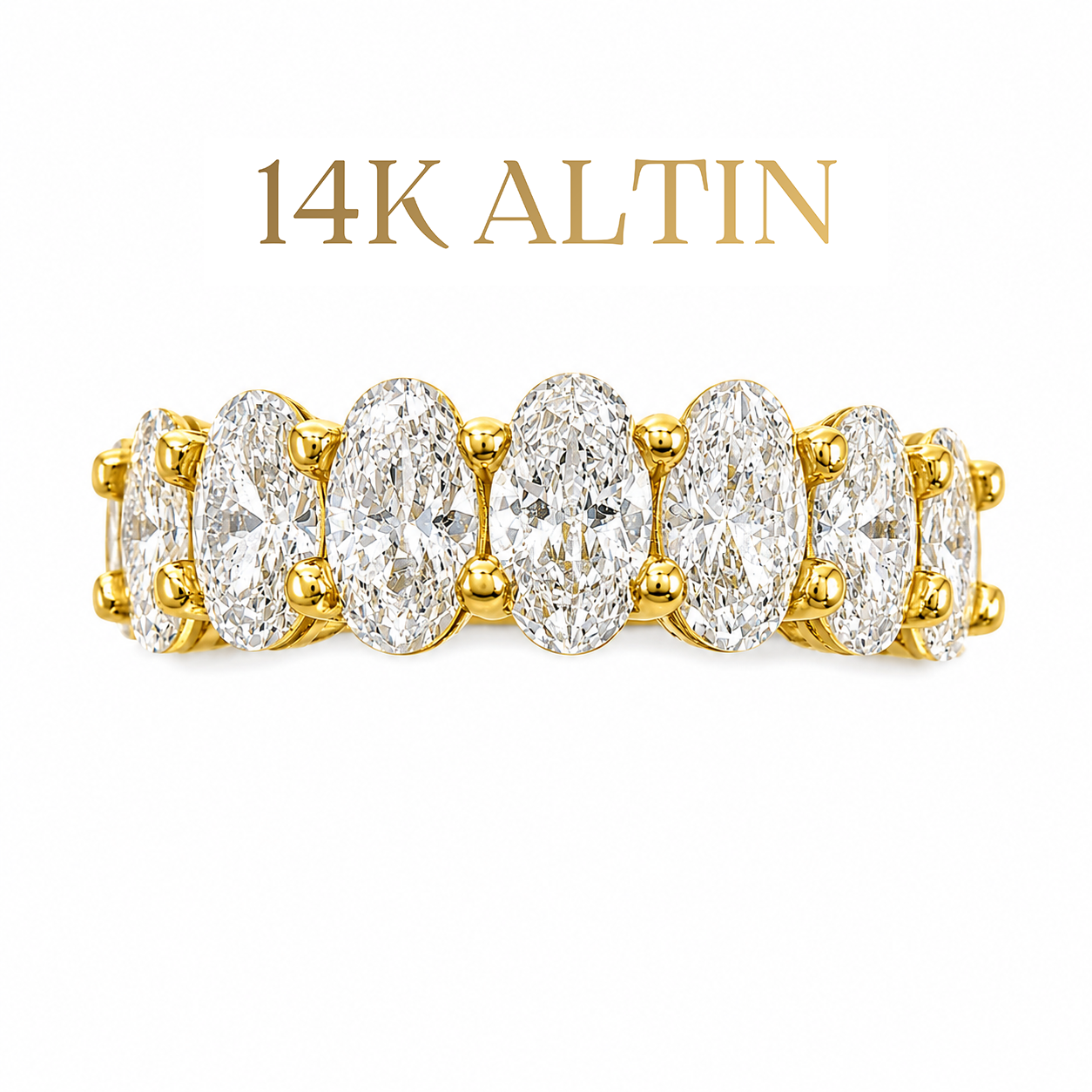 14K Oval Tamtur Yüzük
