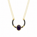 Hufhalskette mit Amethyst-Design