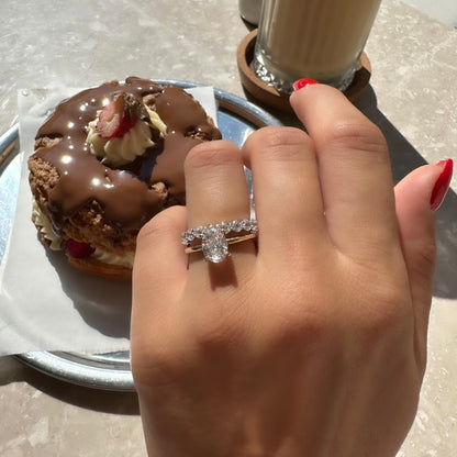 14K 1.25 Karat Oval Yüzük