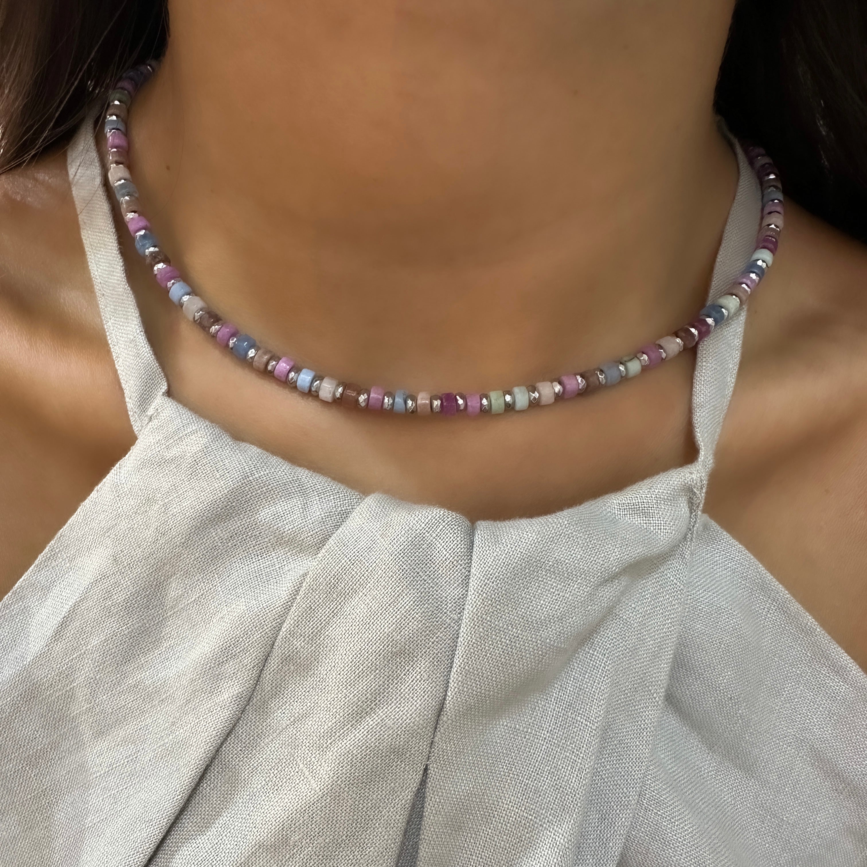 Varasit Taşlı Doğal Taş Kolye