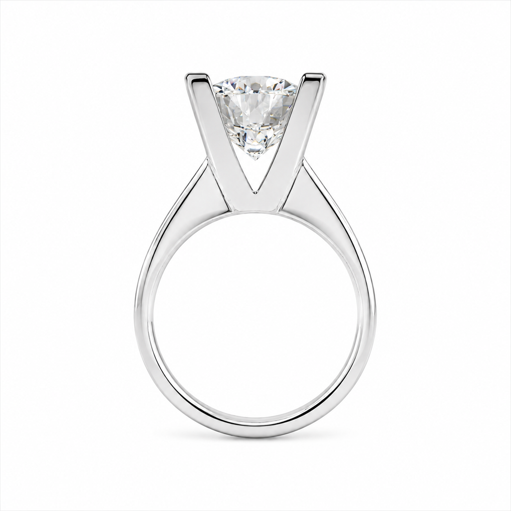 Four Carat Moissanite Solitaire Ring