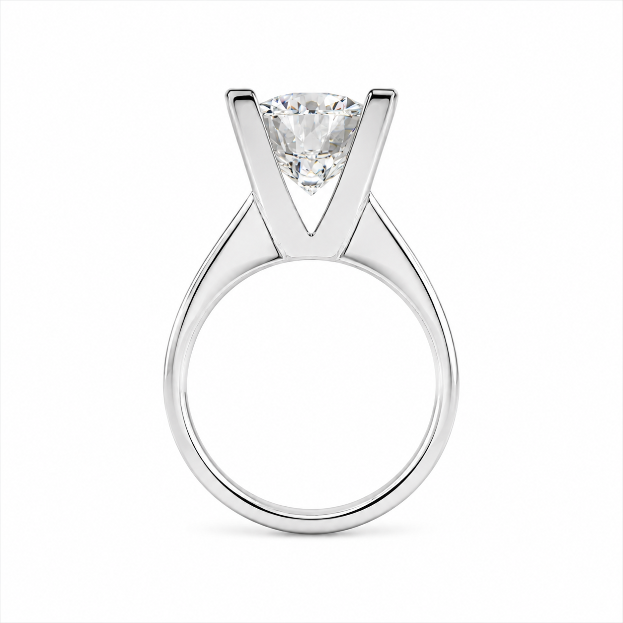 Vier-Karat-Moissanit-Solitärring