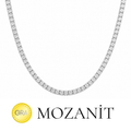 Two and a Half mm Moissanite Tennis Necklace