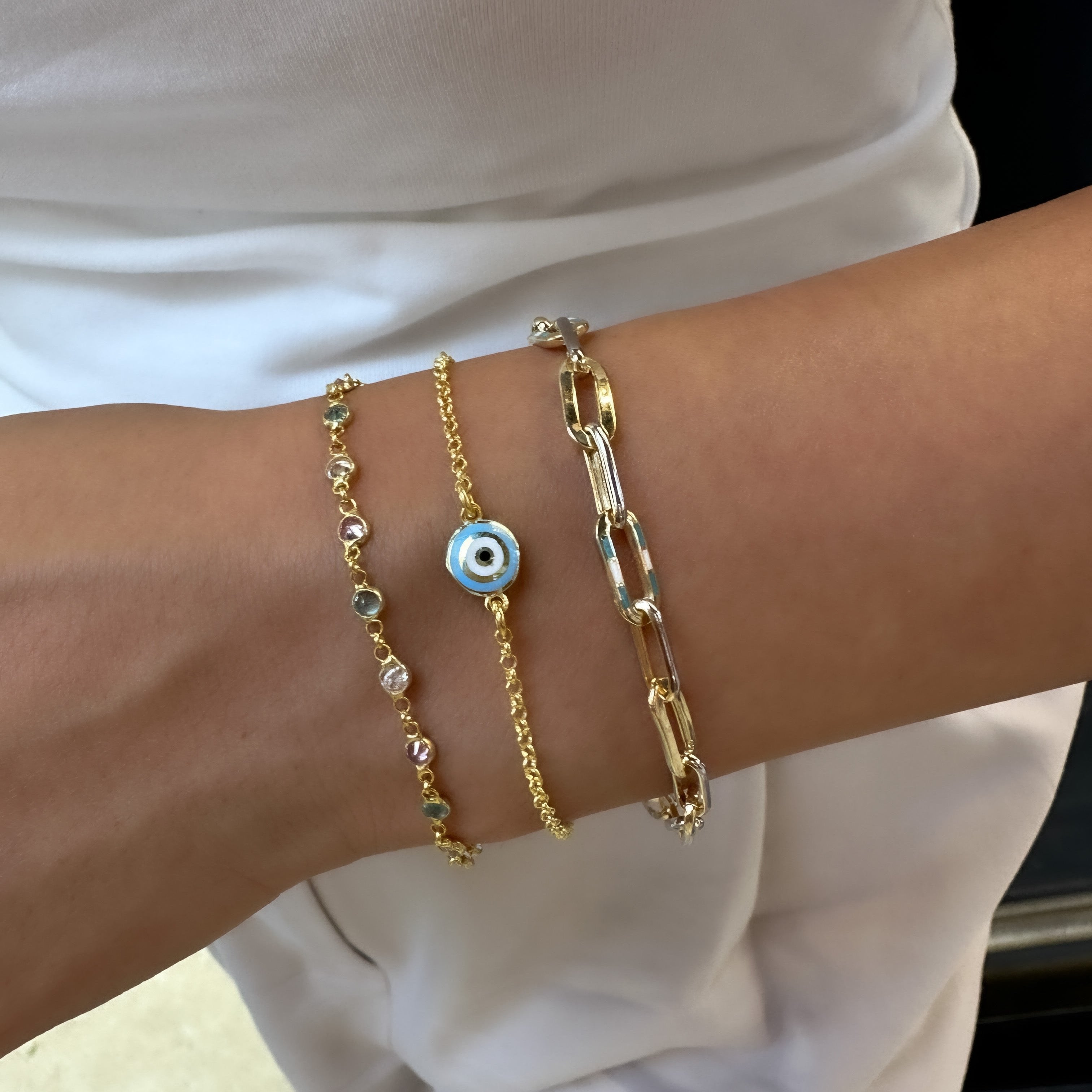 Çift Taraflı Mavi ve Lacivert Nazar Bileklik