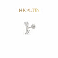 14K Kristal Dal Piercing