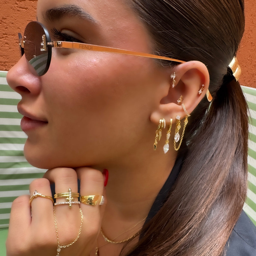 Emma Chain Drop Küpe