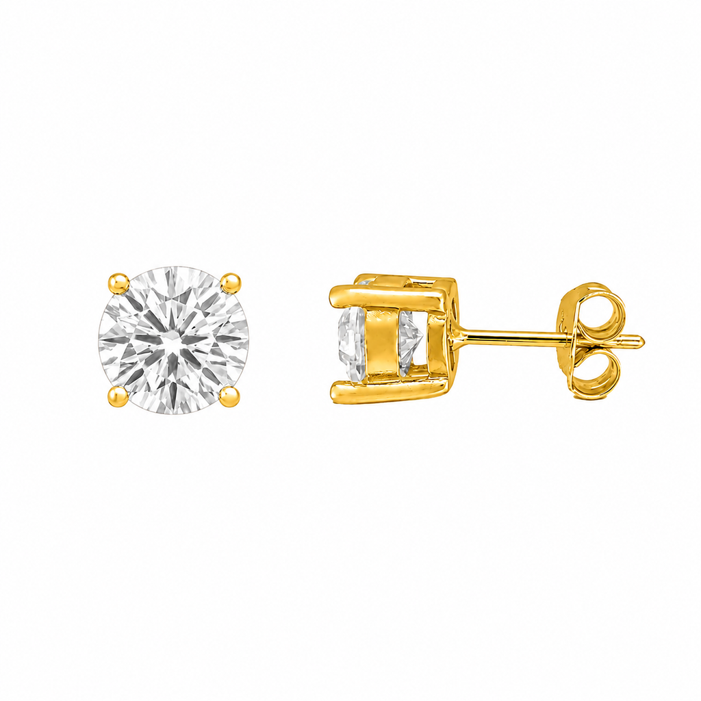 Six mm Solitaire Earring