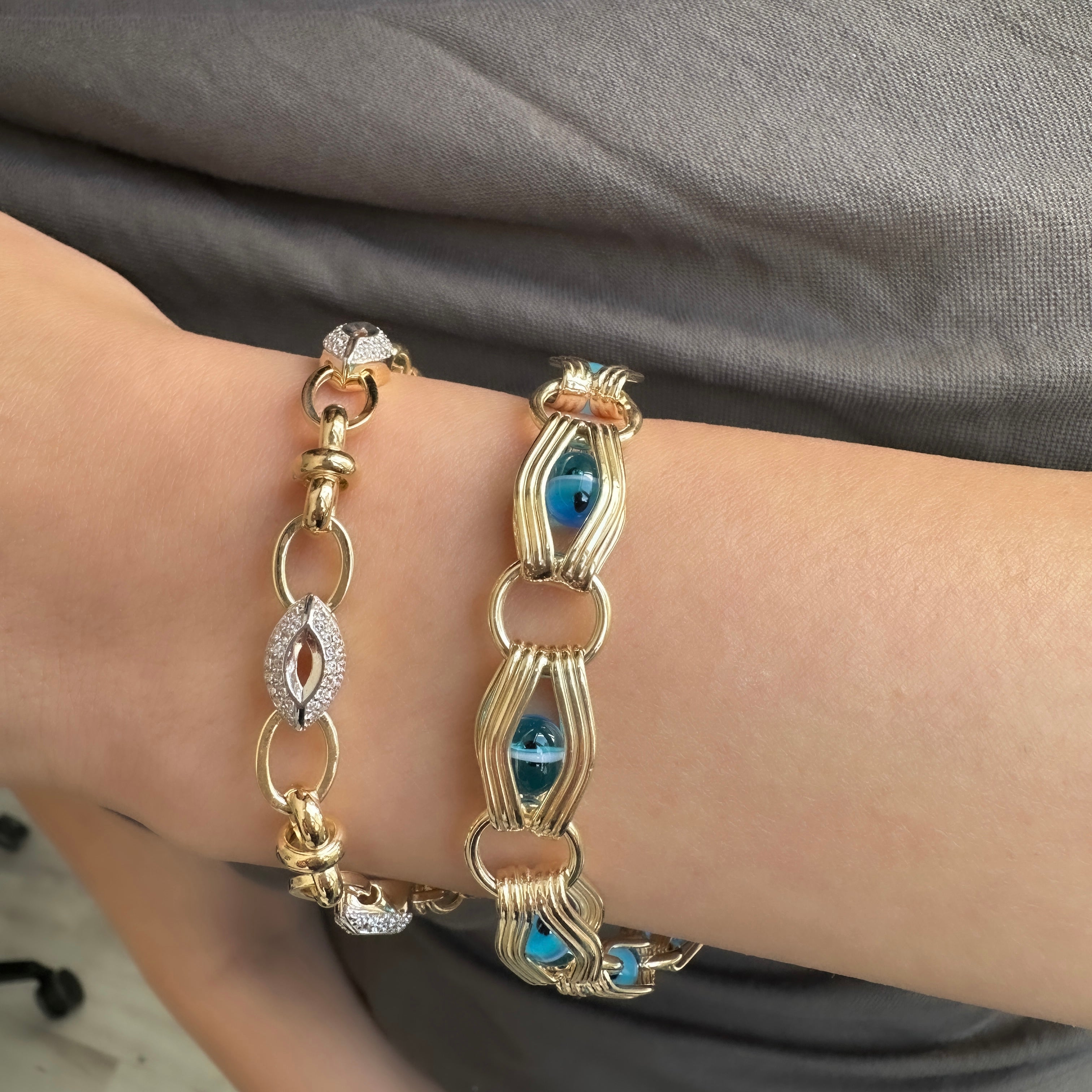 Midye Model Taşlı Hollow Bileklik