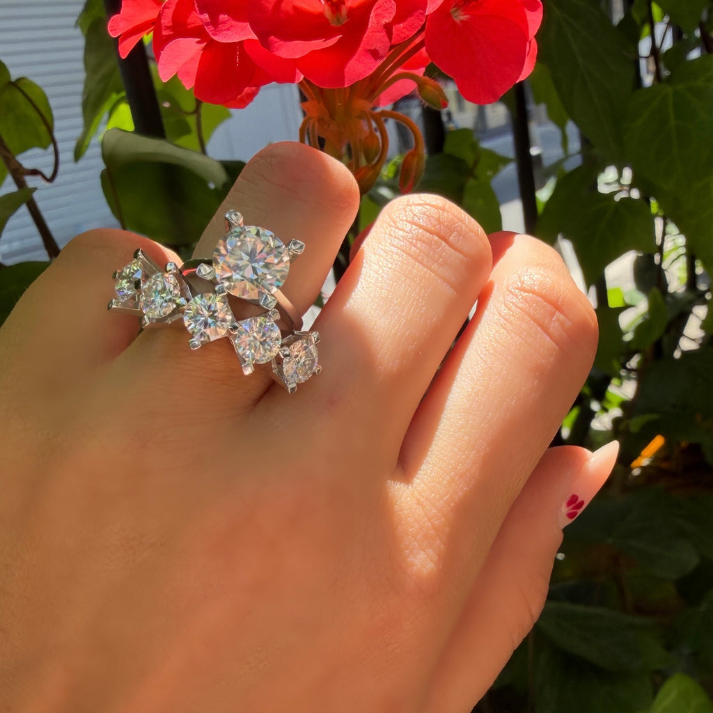 Three Carat Moissanite Solitaire Ring