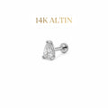 14K Damla Taşlı Piercing