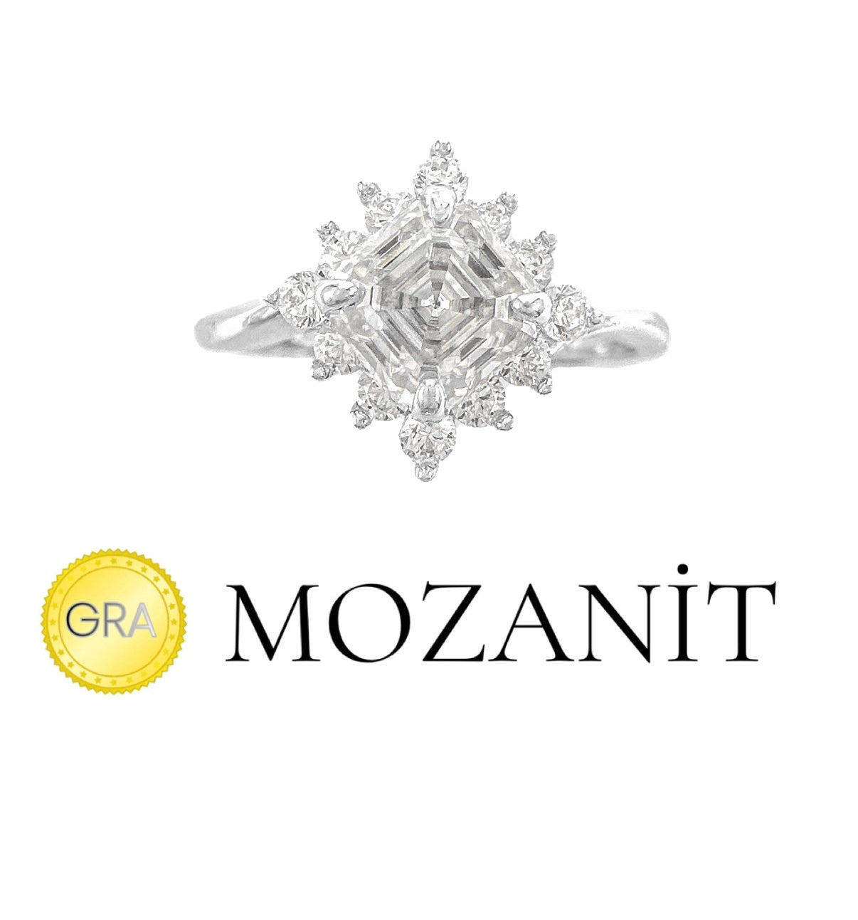 Mozanit Lotus Tektaş Yüzük