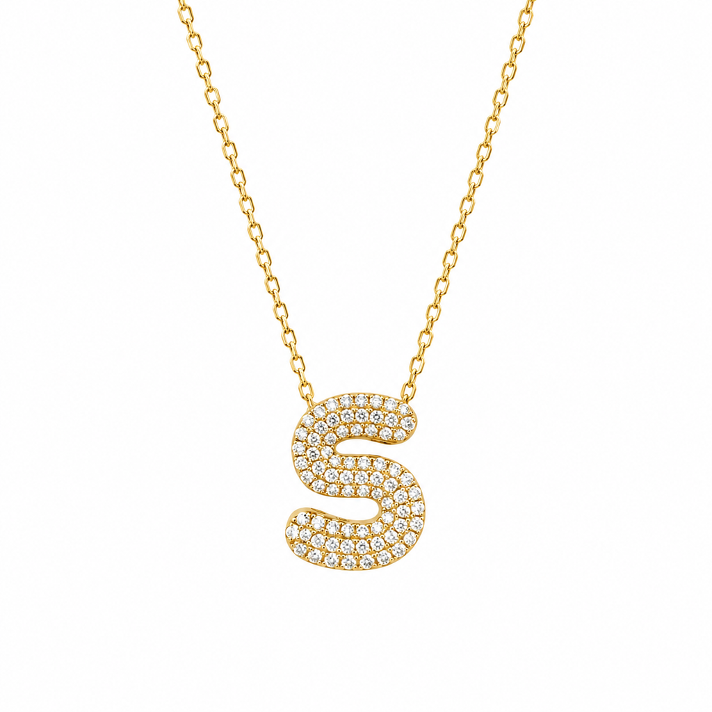 Domed Letter Necklace