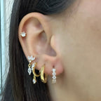 Yedi Taşlı Halka Küpe