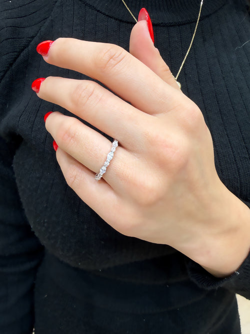 Markiz Taşlı İnce Tamtur Yüzük